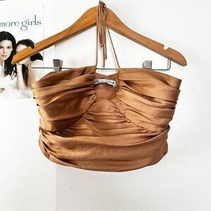 Brown Zara Halter Top